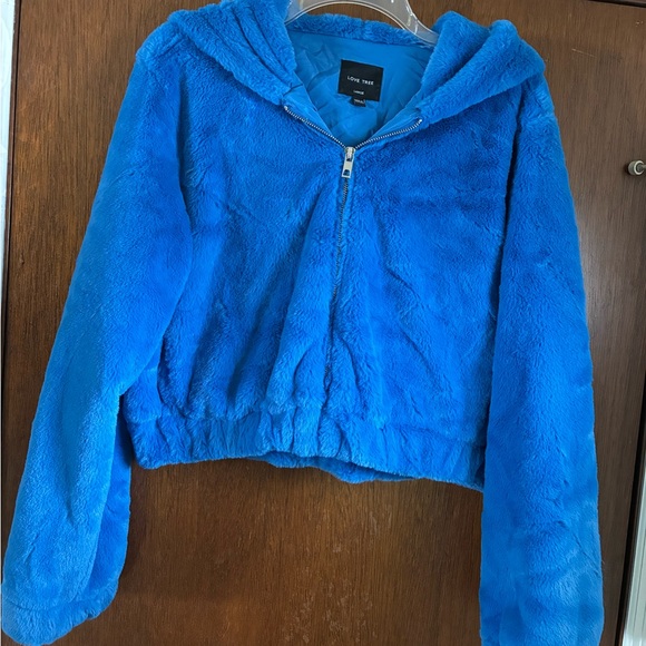 Love Tree Vibrant Blue Teddy Jacket - Picture 4 of 7